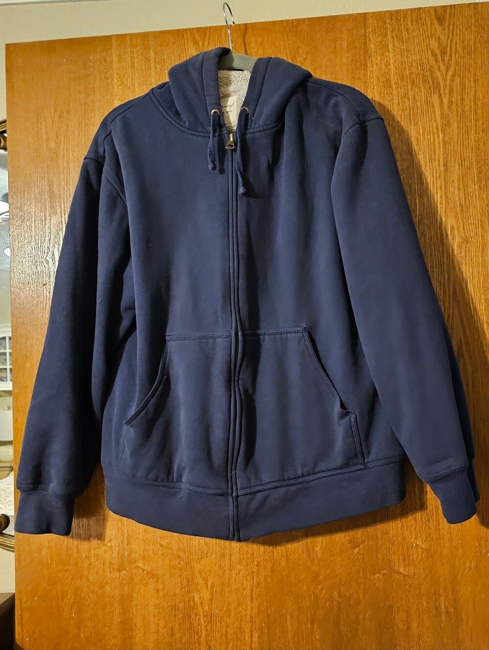 Weatherproof Navy Blue Hooded Zip Jacket